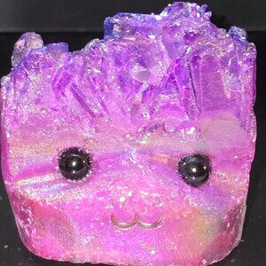 Crystal Rock Buddy Hedgehog Figurine Aura Coated Collectible Stone Cute Crystal